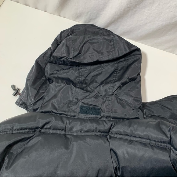 Gap Down Filled Puffer Coat Jacket Parka black  Hooded size Small Winter Nylon - Picture 5 of 12